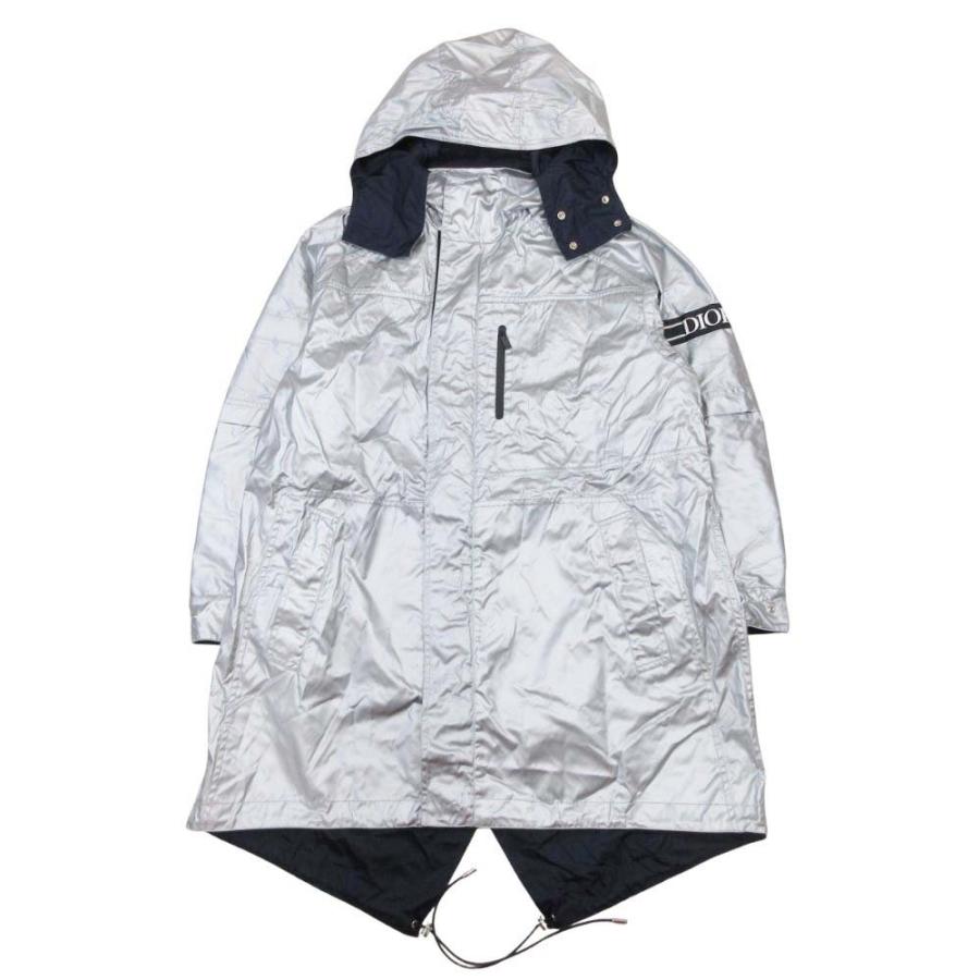未使用 DIOR HOMME ディオールオム 20aw デサントコラボ スキーカプセルコレクション リバーシブル コート 48 シルバー ネイビー メンズ 古着 中古 | Dior HOMME