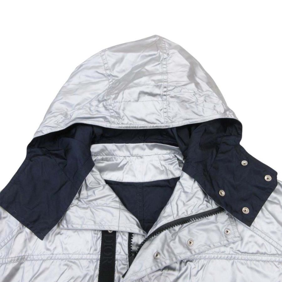 未使用 DIOR HOMME ディオールオム 20aw デサントコラボ スキーカプセルコレクション リバーシブル コート 48 シルバー ネイビー メンズ 古着 中古 | Dior HOMME | 04