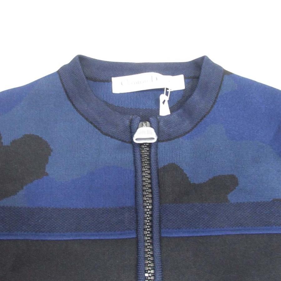 未使用 Christian Dior クリスチャンディオール 20aw カモフラージュ ニット オールインワン ジャンプスーツ 迷彩 つなぎ 38 ネイビー レディース 古着 中古 | Christian Dior | 04