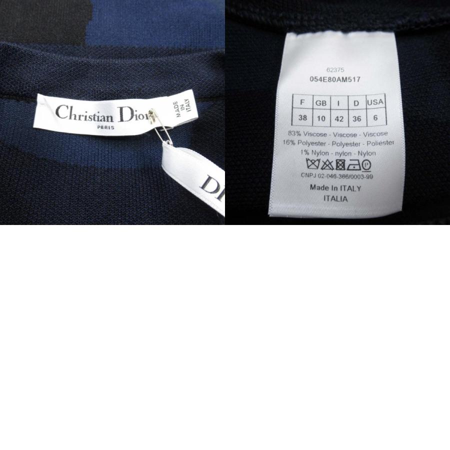 未使用 Christian Dior クリスチャンディオール 20aw カモフラージュ ニット オールインワン ジャンプスーツ 迷彩 つなぎ 38 ネイビー レディース 古着 中古 | Christian Dior | 09