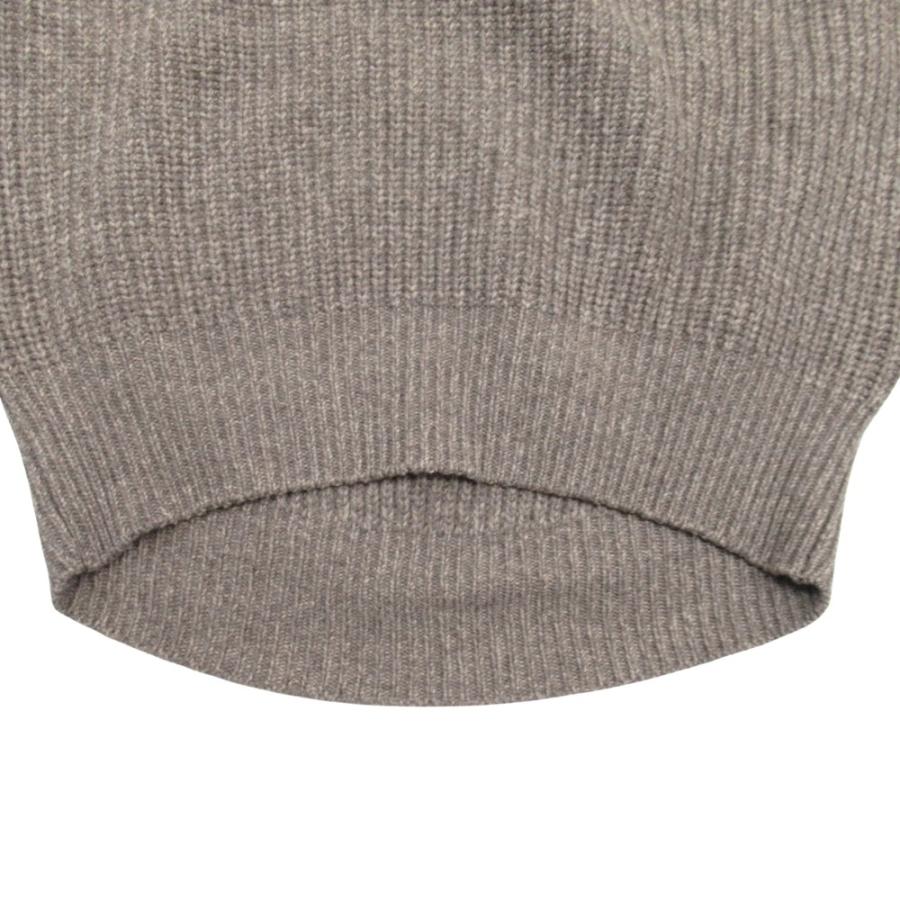 新品同様 HYKE ハイク 20aw RIBBED WOOL SWEATER ウールカシミヤ ニット 畦編み セーター コクーンシルエット 1 ブラウン レディース 古着 中古 | HYKE | 04