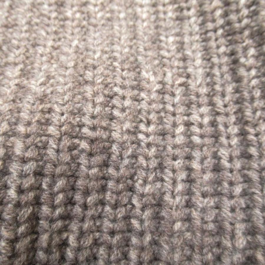新品同様 HYKE ハイク 20aw RIBBED WOOL SWEATER ウールカシミヤ ニット 畦編み セーター コクーンシルエット 1 ブラウン レディース 古着 中古 | HYKE | 05