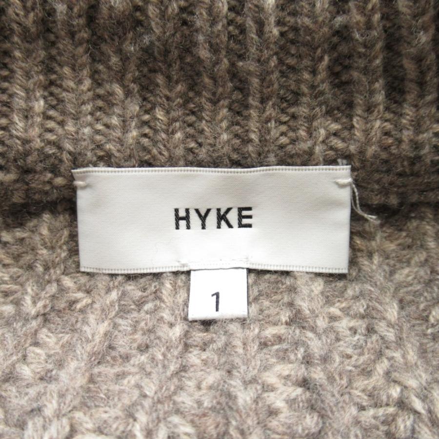 新品同様 HYKE ハイク 20aw RIBBED WOOL SWEATER ウールカシミヤ ニット 畦編み セーター コクーンシルエット 1 ブラウン レディース 古着 中古 | HYKE | 06