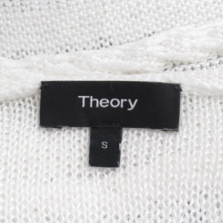 美品 theory セオリー 22SS サグハーバー テクスチャード プルオーバー リネン 透かし編み ニット セーター サイズS 白 ホワイト レディース 古着 中古 | theory | 04