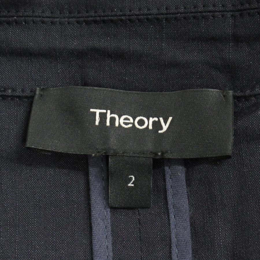 theory（セオリー） 美品 リネン ダブル テーラード ジャケット 