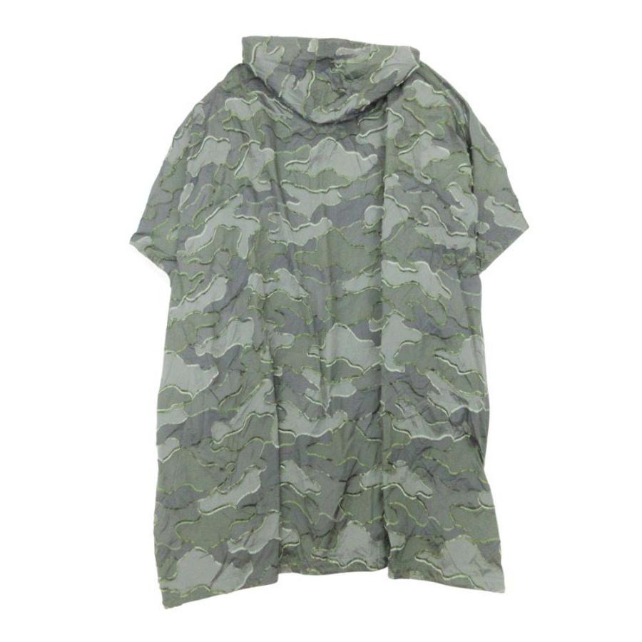 未使用 Christian Dior クリスチャンディオール 20ss カモフラージュ ジャガード アノラックポンチョ フーデッドコート XS カーキ レディース 古着 中古_1