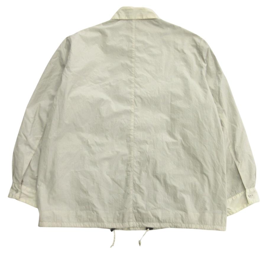 新品同様 ATON エイトン HAND DYED NYLON SHIRT JACKET ハンドダイ ナイロン シャツ ジャケット ブルゾン サイズ2 グレー メンズ 古着 中古 | ATON | 01