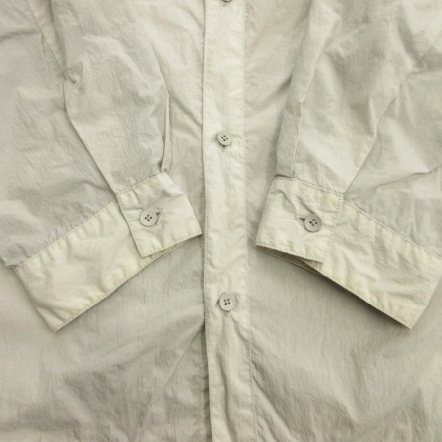 新品同様 ATON エイトン HAND DYED NYLON SHIRT JACKET ハンドダイ ナイロン シャツ ジャケット ブルゾン サイズ2 グレー メンズ 古着 中古 | ATON | 03