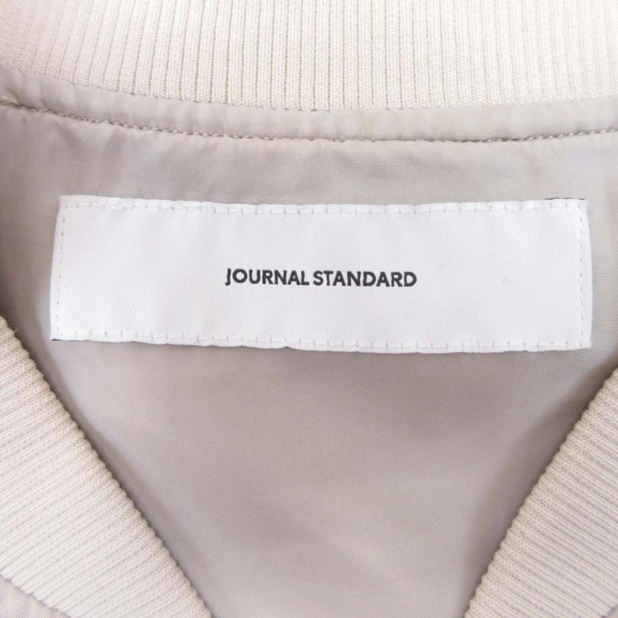 良品 JOURNAL STANDARD ジャーナルスタンダード サテン調 MA-1 フライトジャケット ブルゾン 薄手 ライトアウター ベージュ レディース 古着 中古 | JOURNAL STANDARD | 06