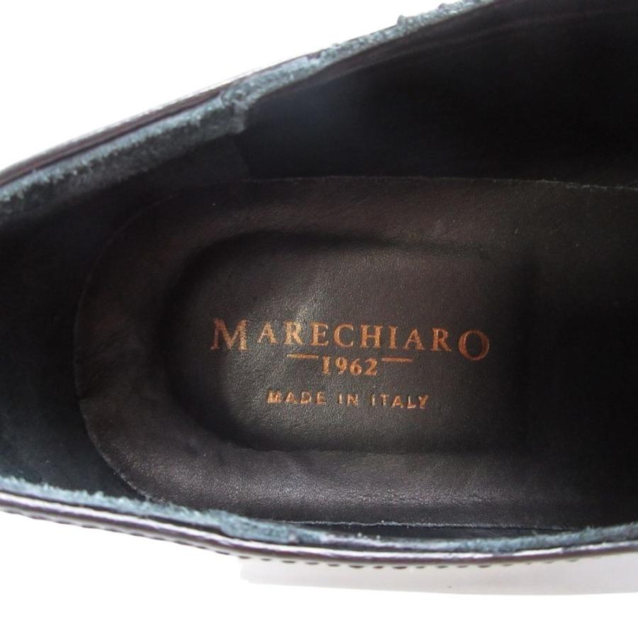 美品 Marechiaro 1962 マーレキアーロ レザー ビジネスシューズ 外羽根 本革 靴 レースアップシューズ 43.5/27.5cm 黒 ブラック メンズ 古着 中古 |  | 06