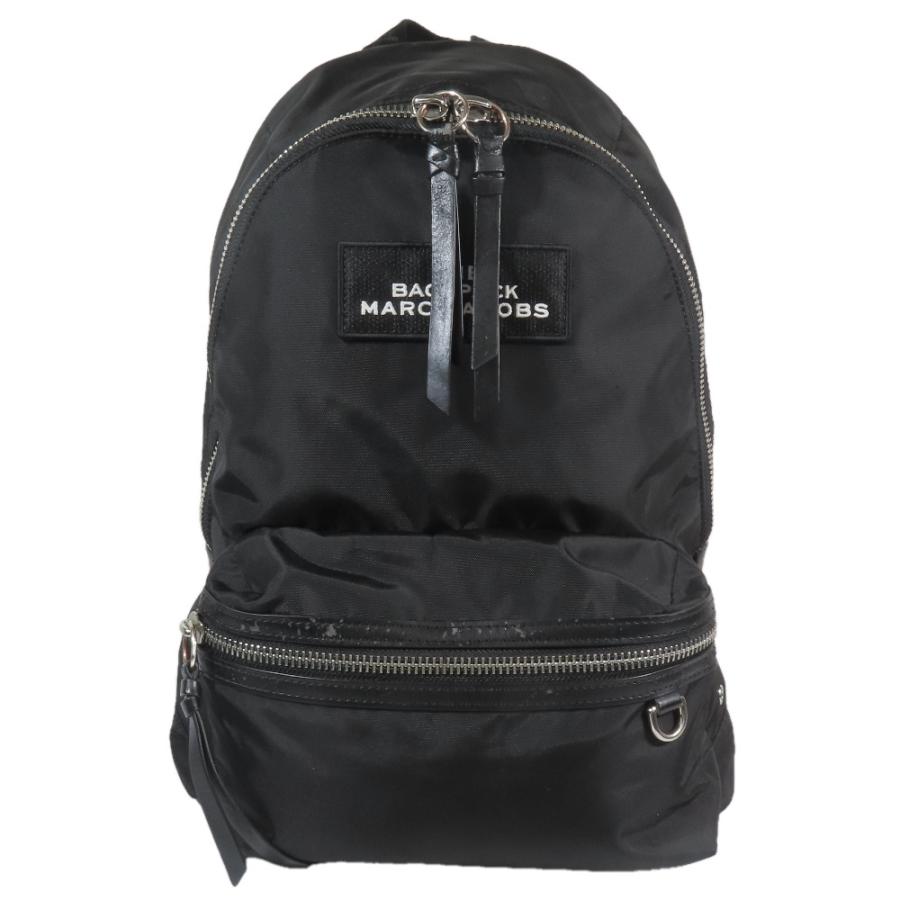 KUJIRAマークジェイコブス リュック ロゴプリント ブラック 黒 MARC JACOBS（マーク・ジェイコブス） 良品 リュック バックパック