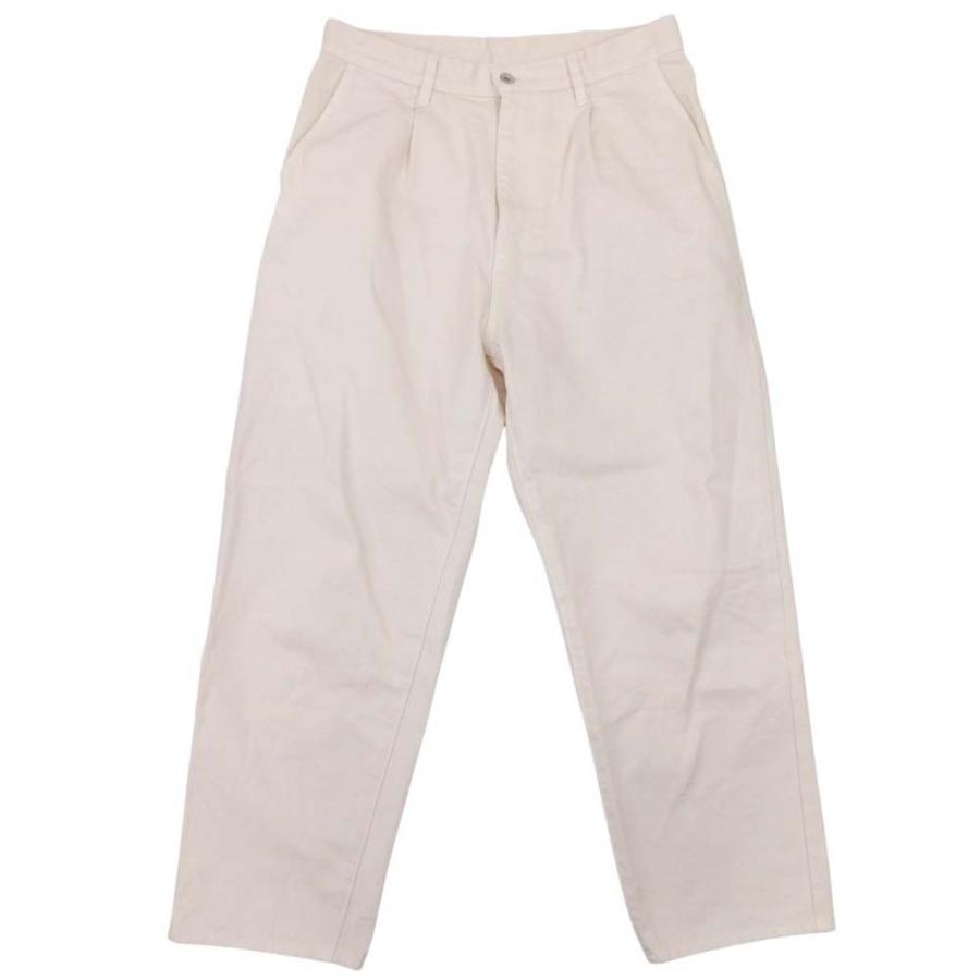 美品 UNIVERSAL PRODUCTS ユニバーサルプロダクツ 21aw 14oz ワンタック デニムパンツ ジーンズ ワイド 3 アイボリー メンズ 古着 中古 USED UNIVERSAL PRODUCTS（ユニバーサルプロダクツ） 美品 21aw 14oz