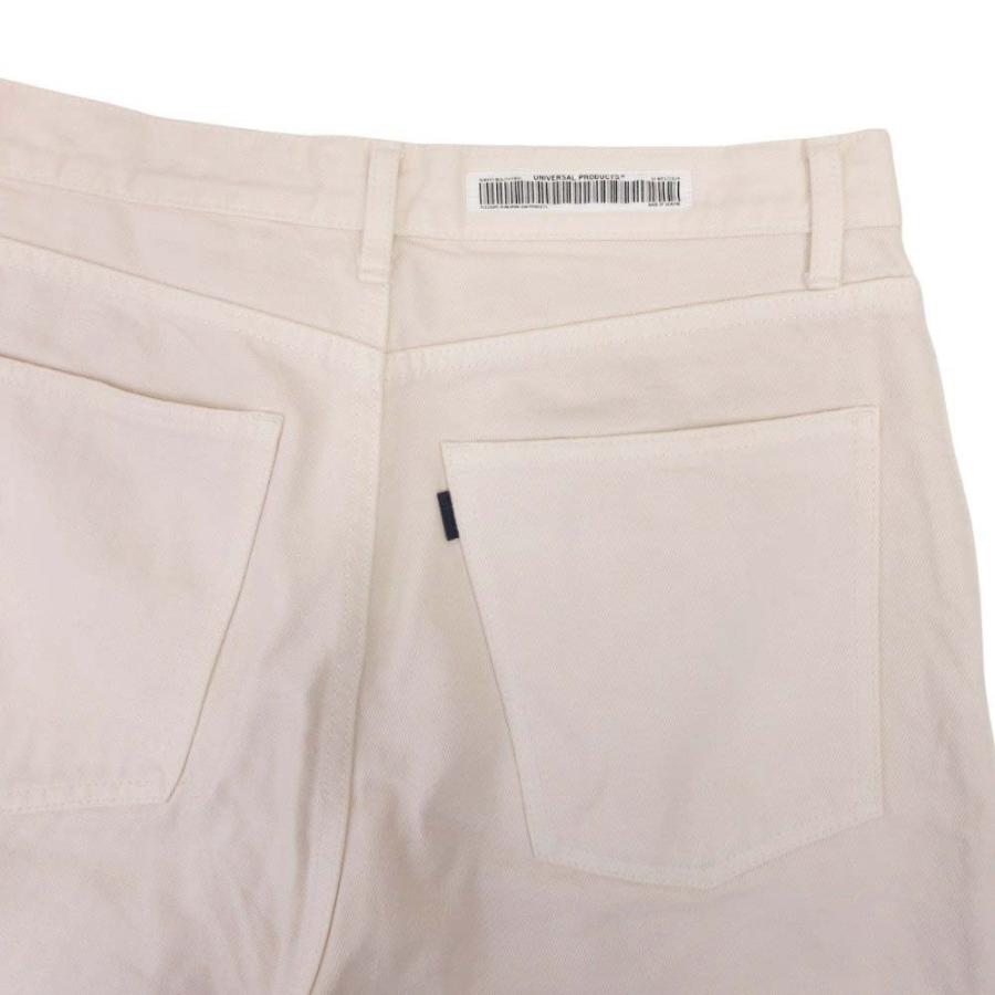 美品 UNIVERSAL PRODUCTS ユニバーサルプロダクツ 21aw 14oz ワンタック デニムパンツ ジーンズ ワイド 3 アイボリー メンズ 古着 中古 USED UNIVERSAL PRODUCTS（ユニバーサルプロダクツ） 美品 21aw 14oz