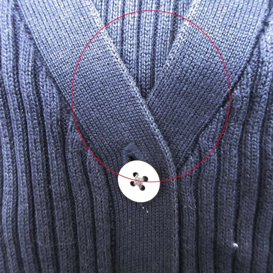 RALPH LAUREN ラルフローレン コットン リブニット カーディガン カットソー 羽織 トップス Vネック 長袖 M 紺 ネイビー レディース 古着 中古 |  | 07