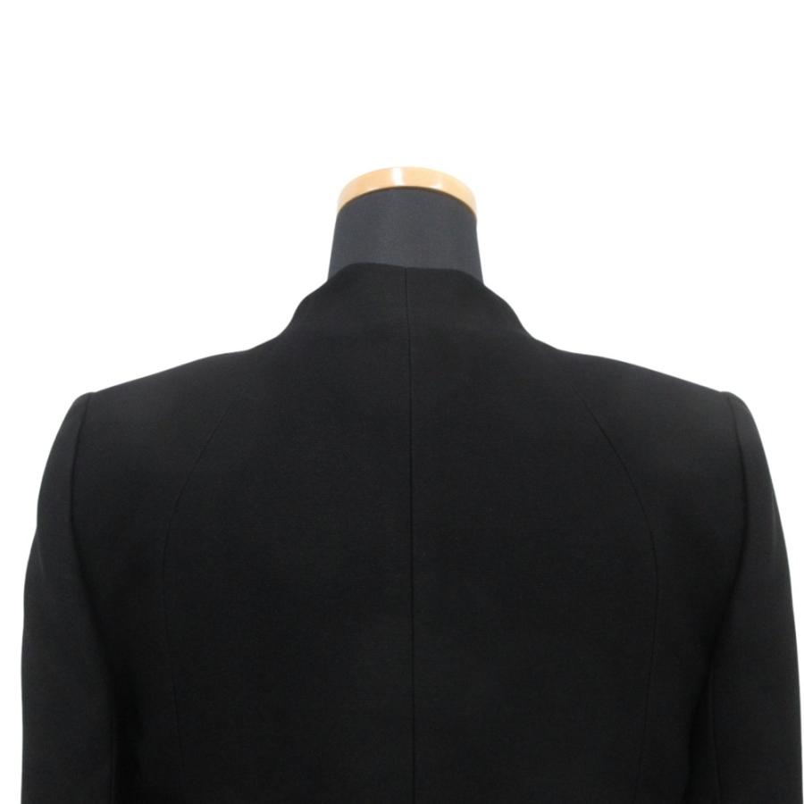 美品 HIROMI YOSIDA ヒロミヨシダ スタンドネック ジャケット ワンピーススーツ フォーマル 喪服 ドレス 7号 黒 ブラック レディース 古着 中古 |  | 04