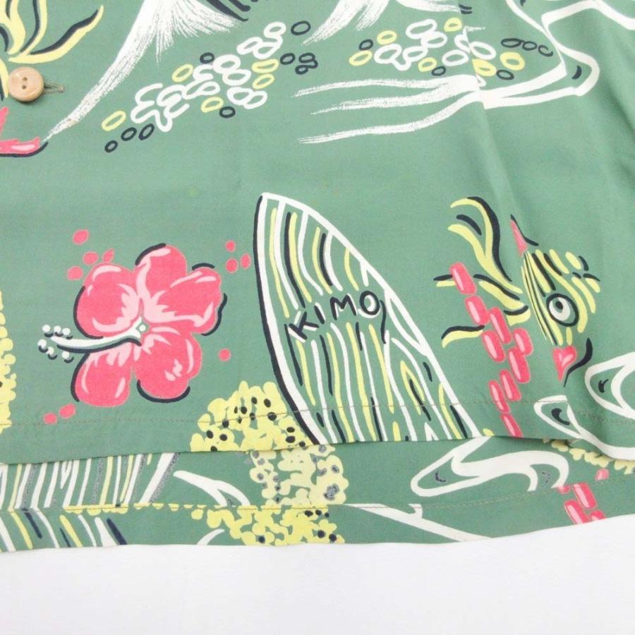 良品 SUN SURF サンサーフ KEONI OF HAWAII ケオニオブハワイ Surf Board Leis アロハシャツ カットソー トップス 半袖 S グリーン メンズ 古着 中古 USED SUN SURF 良品 サンサーフ KEONI OF HAWAII ケオニオブハワイ Surf