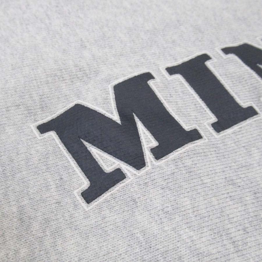 美品 BEAMS 別注 Champion MIN-NANO ビームス チャンピオン ミンナノ リバースウィーブ カレッジプリント スウェット L 杢グレー メンズ 古着 中古 USED BEAMS（ビームス） 美品 別注 Champion MIN-NANO チャンピオン