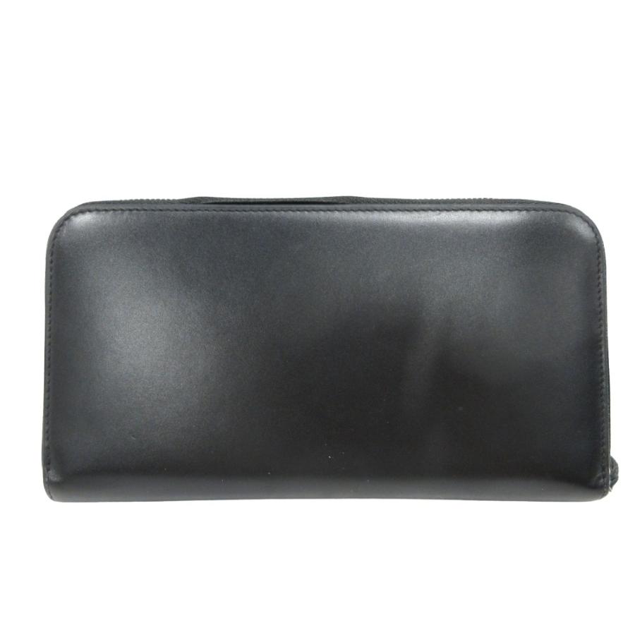 美品　JIL SANDER ジルサンダー　ラウンドウォレット　長財布　レザー　黒 JIL SANDER（ジルサンダー） レザー ラウンドファスナー ロング