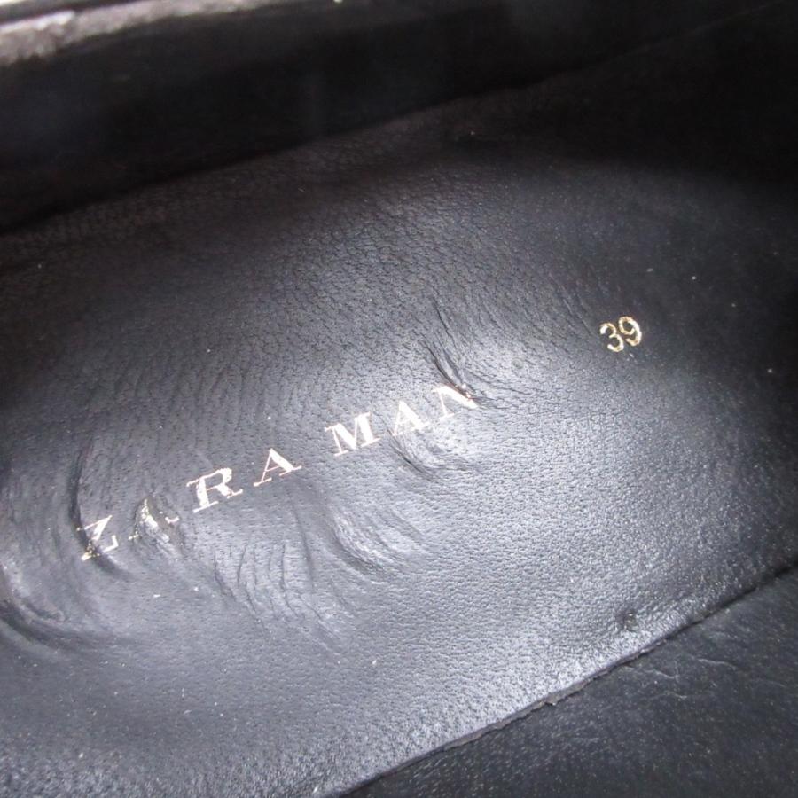 良品 ZARA ザラ ドレスシューズ ビジネスシューズ プレーントゥ レースアップ 外羽根式 靴 39/25.5cm 紺 ネイビー メンズ 古着 中古 | ZARA | 05