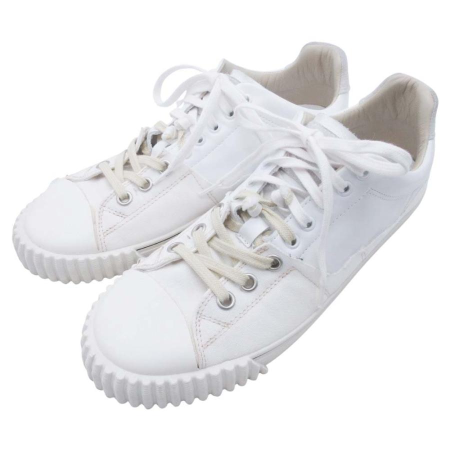 美品 Maison Margiela 22 メゾンマルジェラ EVOLUTION LOW TOP エボリューション スニーカー レイヤード 再構築 43/28.0 白 ホワイト メンズ 古着 中古 | Maison Margiela | 02