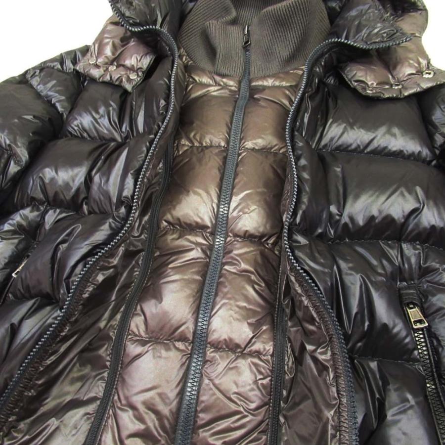 新品同様 MONCLER モンクレール ZIN GIUBBOTTO ダウンジャケット レイヤードデザイン ブルゾン アウター 1 ブラック チャコール メンズ 古着 中古 USED MONCLER（モンクレール） 新品同様 ZIN GIUBBOTTO ダウンジャケット