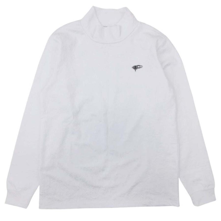 美品 BEAMS GOLF ビームスゴルフ Keith Haring キースへリング 21aw 総柄 ジャガード モックタートルネック シャツ カットソー M 白 メンズ 古着 中古 | BEAMS GOLF