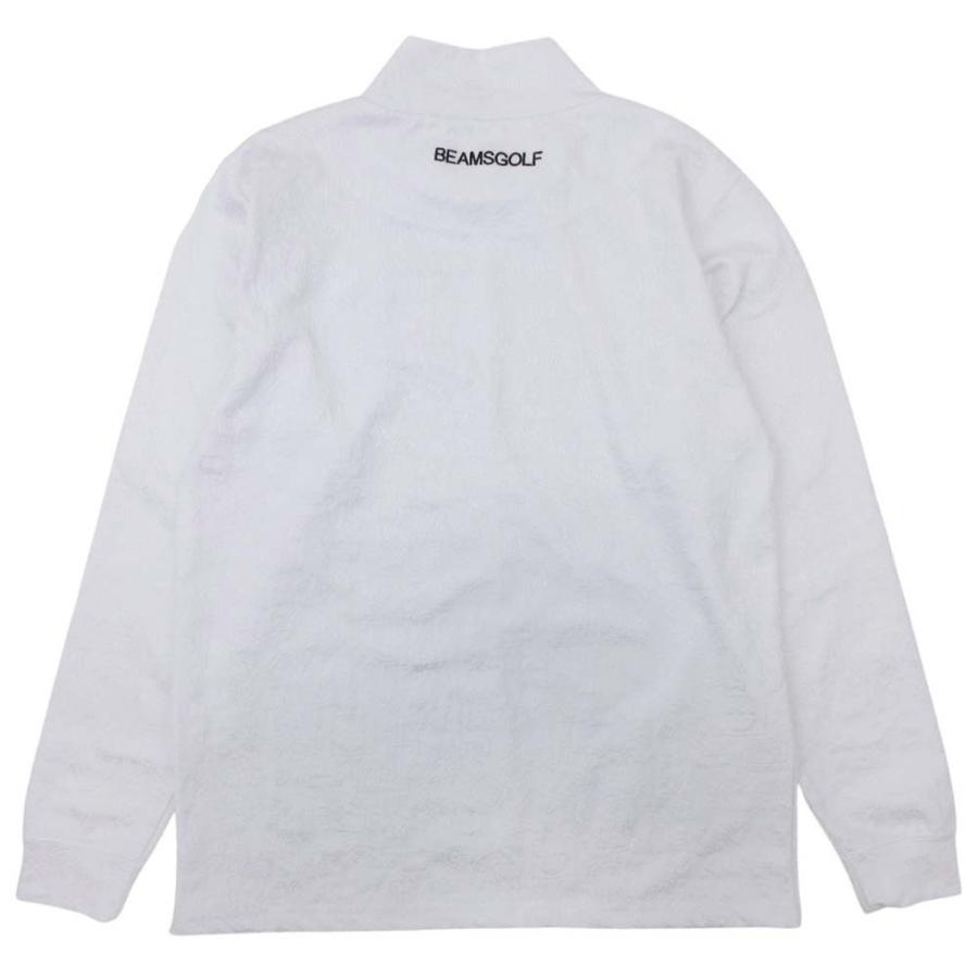 美品 BEAMS GOLF ビームスゴルフ Keith Haring キースへリング 21aw 総柄 ジャガード モックタートルネック シャツ カットソー M 白 メンズ 古着 中古 | BEAMS GOLF | 01