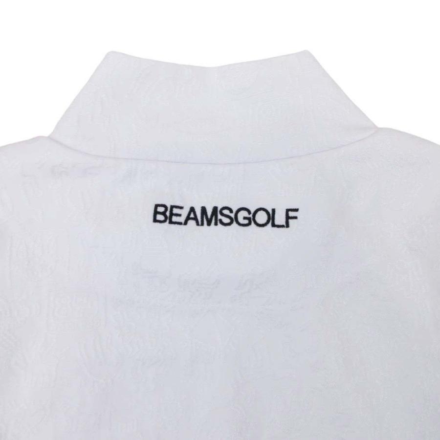 美品 BEAMS GOLF ビームスゴルフ Keith Haring キースへリング 21aw 総柄 ジャガード モックタートルネック シャツ カットソー M 白 メンズ 古着 中古 | BEAMS GOLF | 03