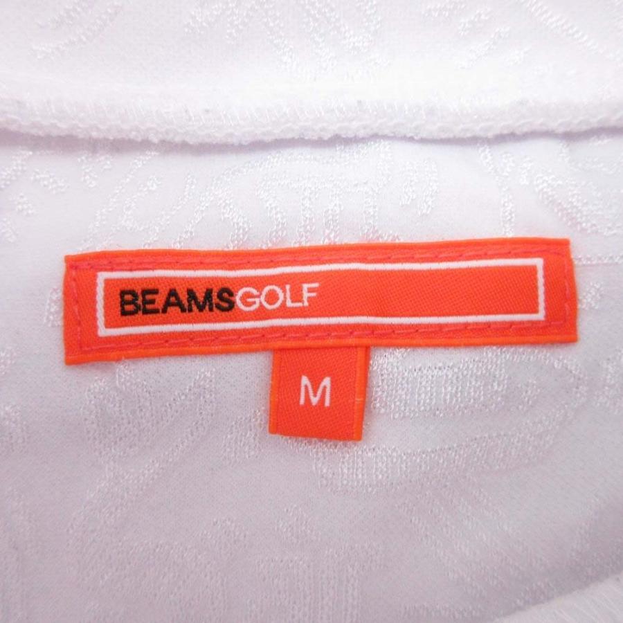 美品 BEAMS GOLF ビームスゴルフ Keith Haring キースへリング 21aw 総柄 ジャガード モックタートルネック シャツ カットソー M 白 メンズ 古着 中古 | BEAMS GOLF | 06