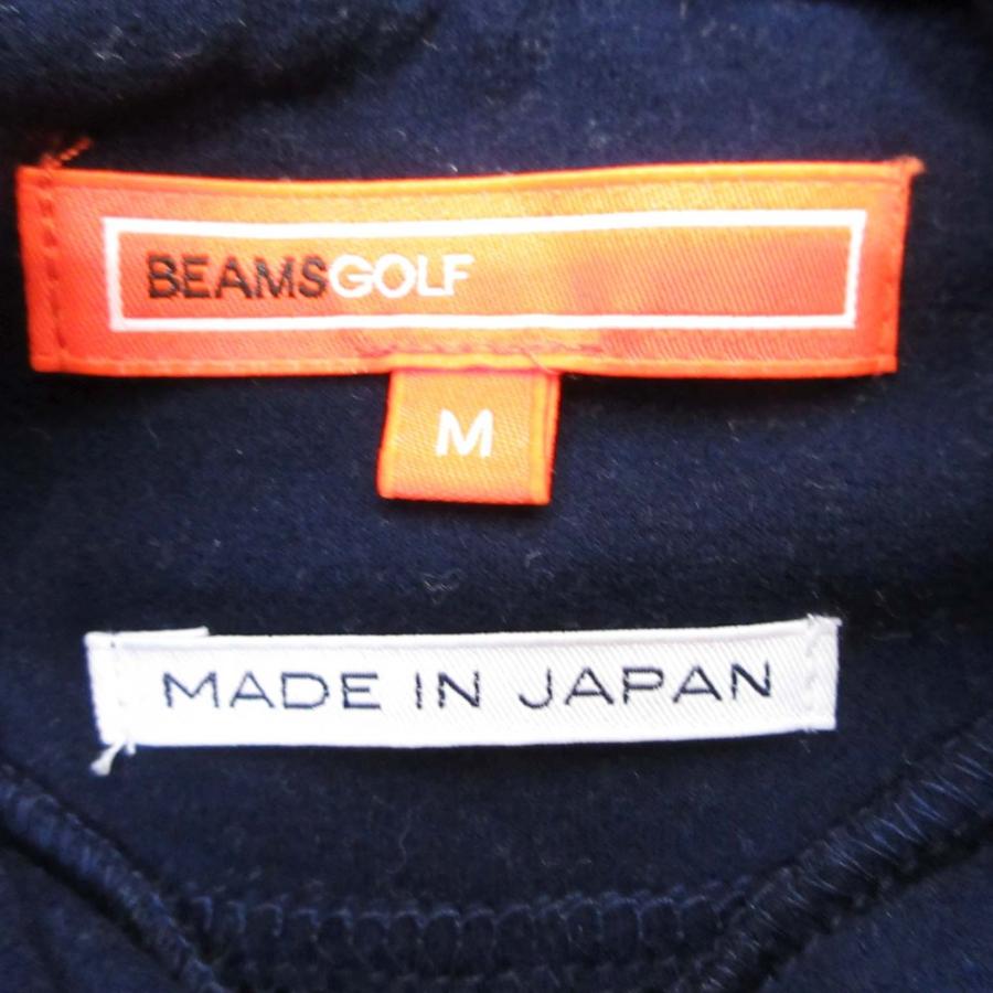 良品 BEAMS GOLF ビームスゴルフ BMG プレミアウォーム タートルネック シャツ トップス カットソー 長袖 ゴルフウェア M 紺 ネイビー メンズ 古着 中古 | BEAMS GOLF | 06
