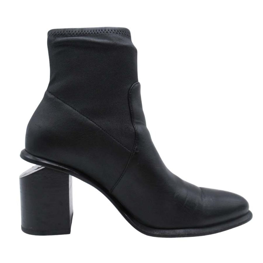 良品 Alexander Wang アレキサンダーワン ナッパレザー ショートブーツ デザインヒール シューズ 靴 36.5/23.5 黒 ブラック レディース 古着 中古 | alexanderwang | 02
