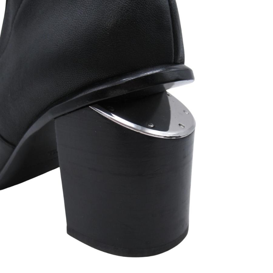 良品 Alexander Wang アレキサンダーワン ナッパレザー ショートブーツ デザインヒール シューズ 靴 36.5/23.5 黒 ブラック レディース 古着 中古 | alexanderwang | 05