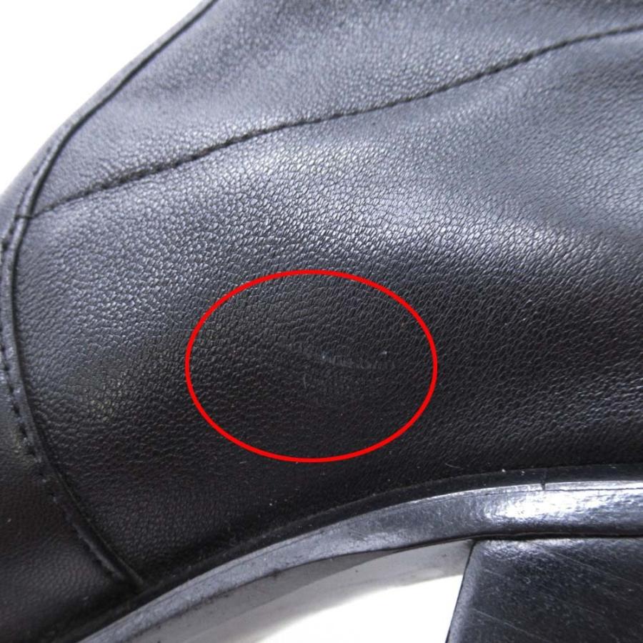 良品 Alexander Wang アレキサンダーワン ナッパレザー ショートブーツ デザインヒール シューズ 靴 36.5/23.5 黒 ブラック レディース 古着 中古 | alexanderwang | 09