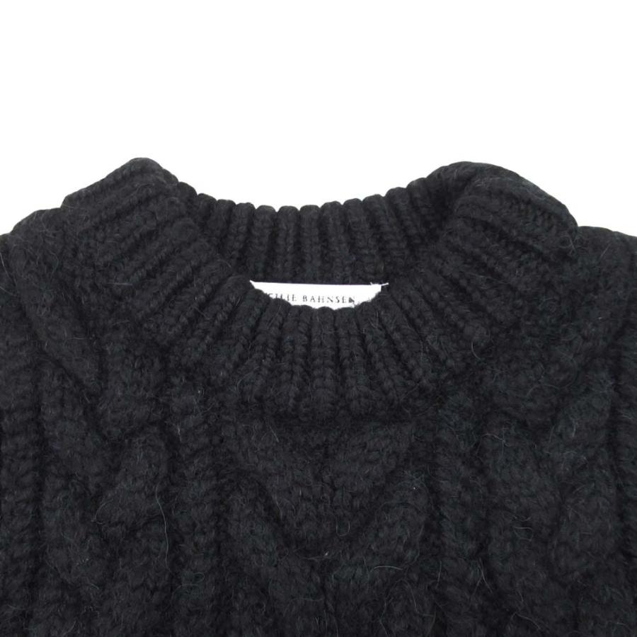 美品 CECILIE BAHNSEN セシリーバンセン ケーブル編み ニットベスト ウールアルパカ セーター XS/S 黒 ブラック レディース 古着 中古 |  | 02
