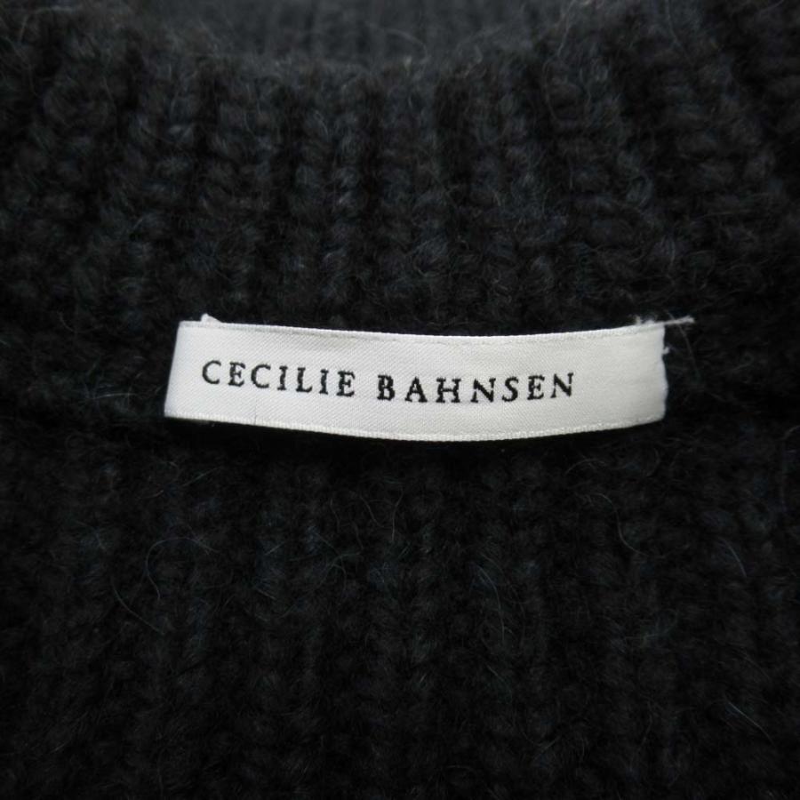 美品 CECILIE BAHNSEN セシリーバンセン ケーブル編み ニットベスト ウールアルパカ セーター XS/S 黒 ブラック レディース 古着 中古 |  | 04