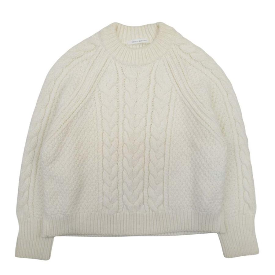 良品 CECILIE BAHNSEN セシリーバンセン ケーブル編み ニット クルーネック セーター トップス XS/S オフホワイト レディース 古着 中古 | 