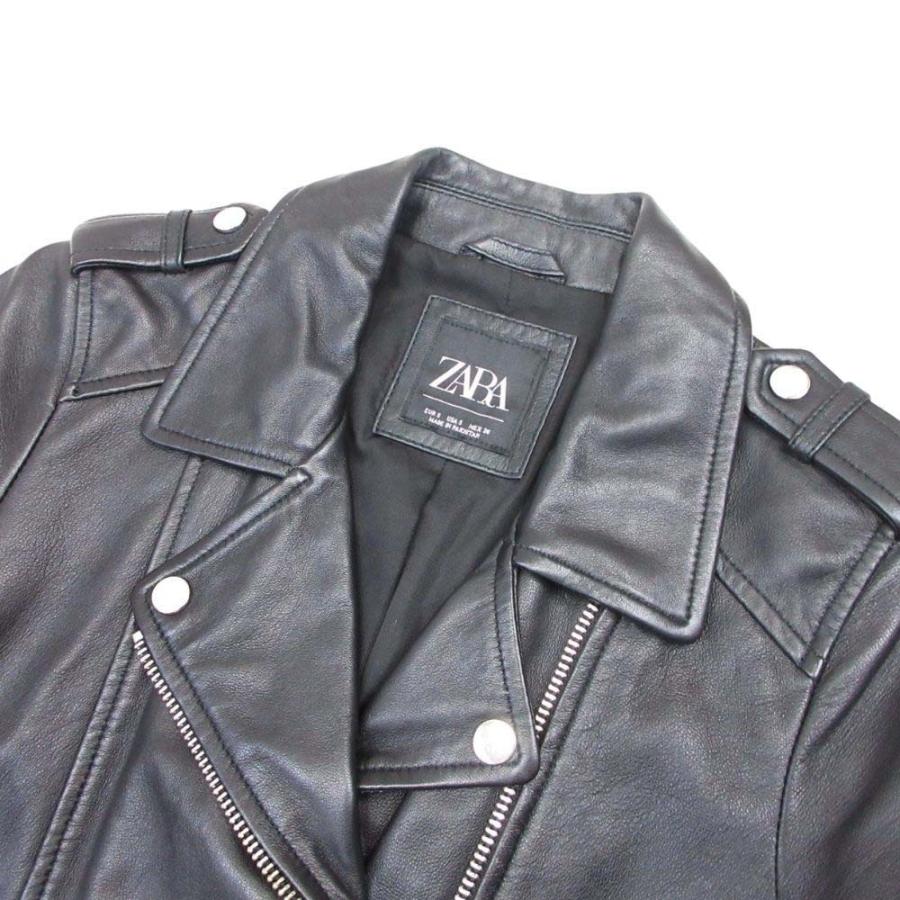 ZARA（ザラ） 美品 羊革 レザー ダブルライダース ブルゾン バイカー