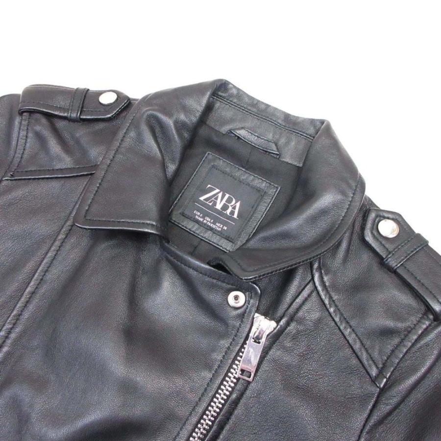 ZARA（ザラ） 美品 羊革 レザー ダブルライダース ブルゾン バイカー