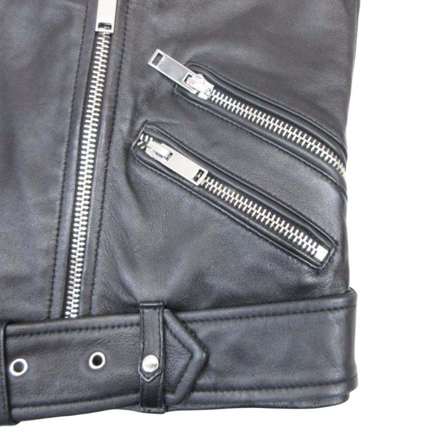 ZARA（ザラ） 美品 羊革 レザー ダブルライダース ブルゾン バイカー