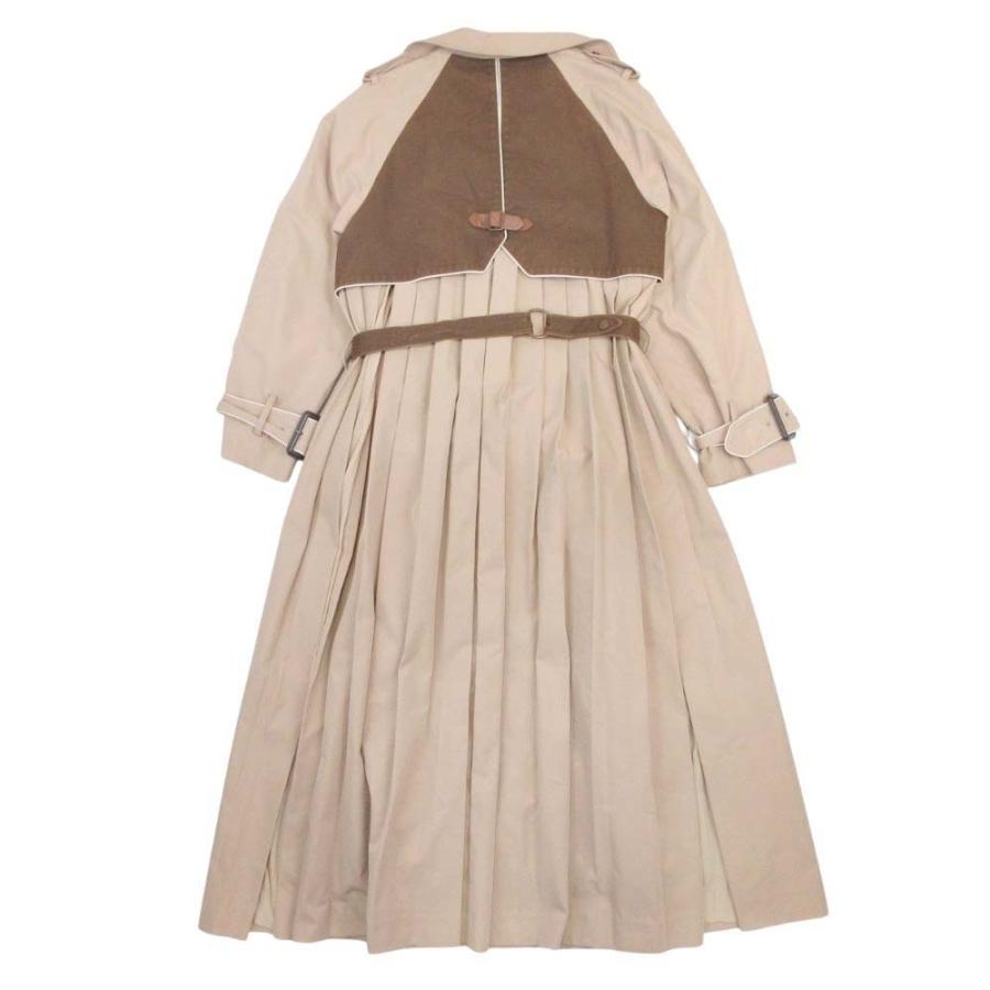 美品 AMERI アメリ 19ss BACK PLEATS TRENCH バックプリーツ トレンチコート ジャケット アウター ロング ベージュ レディース 古着 中古 | Ameri | 01