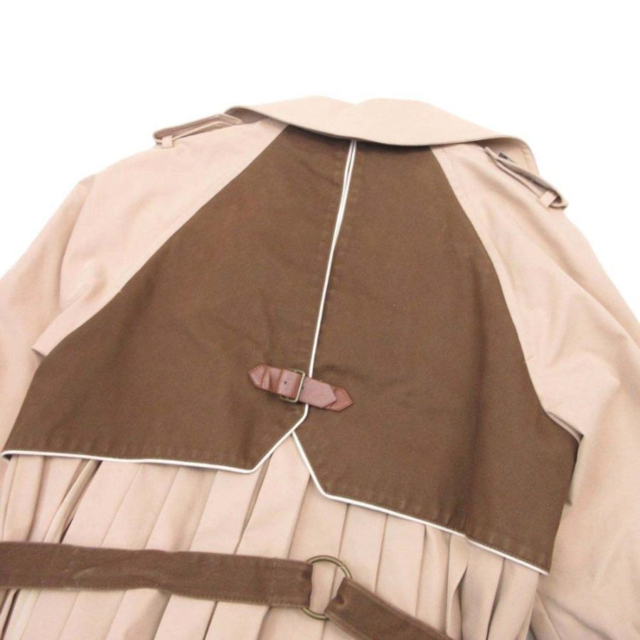 美品 AMERI アメリ 19ss BACK PLEATS TRENCH バックプリーツ トレンチコート ジャケット アウター ロング ベージュ レディース 古着 中古 | Ameri | 02