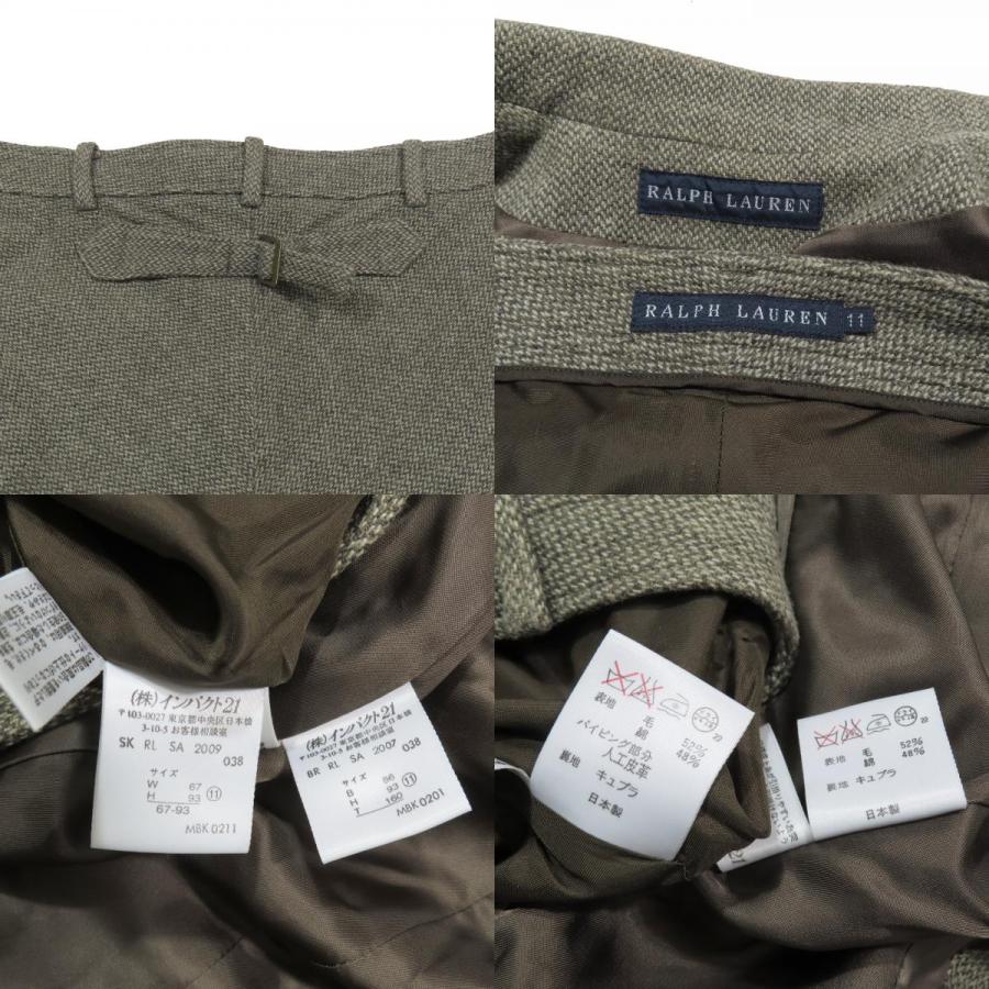 美品 RALPH LAUREN ラルフローレン スーツ セットアップ ツイード 