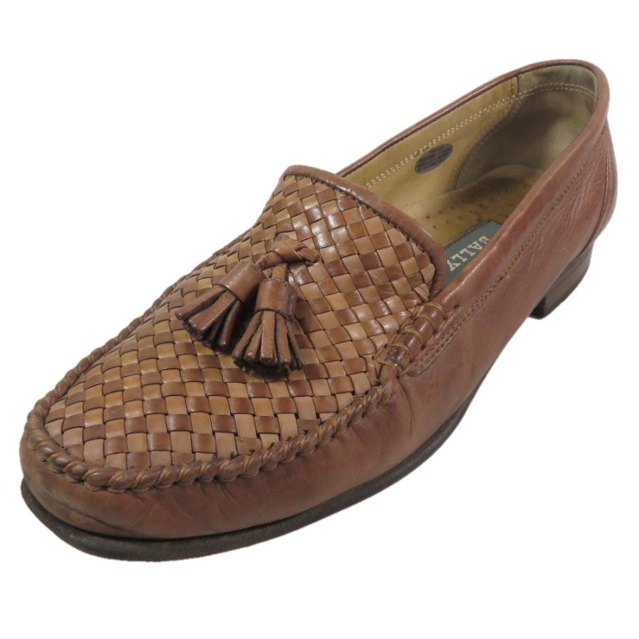 BALLY バリー タッセル 編み込み メッシュ レザー ローファー スリッポン シューズ 36 ブラウン レディース 古着 中古 | Bally