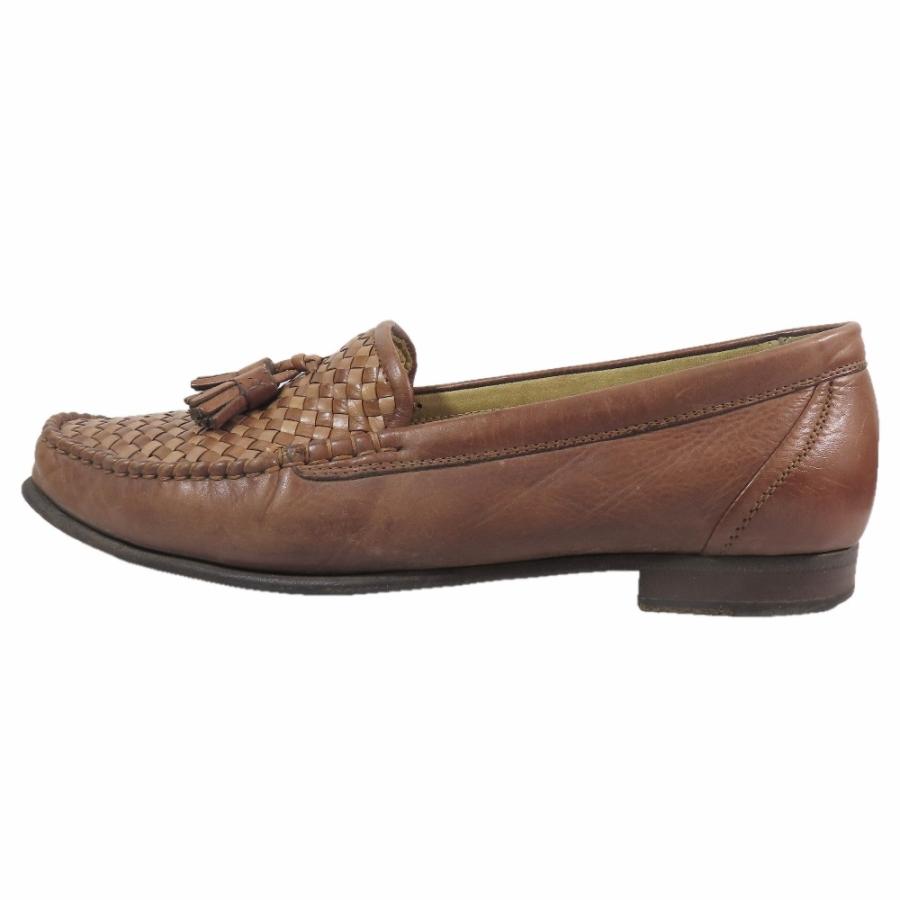 BALLY バリー タッセル 編み込み メッシュ レザー ローファー スリッポン シューズ 36 ブラウン レディース 古着 中古 | Bally | 01