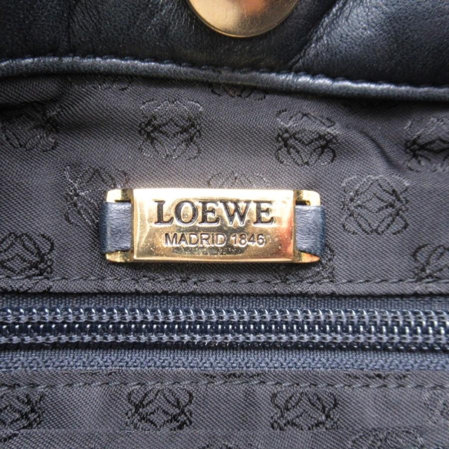 LOEWE（ロエベ） 良品 vintage アナグラム ロゴ型押し 巾着 ショルダー