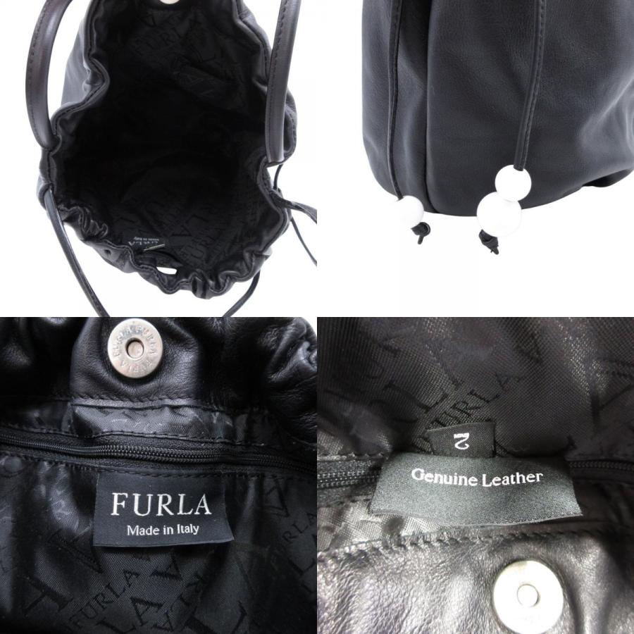 FURLA（フルラ） 美品 本革 レザー 巾着型 バケットバッグ トート 