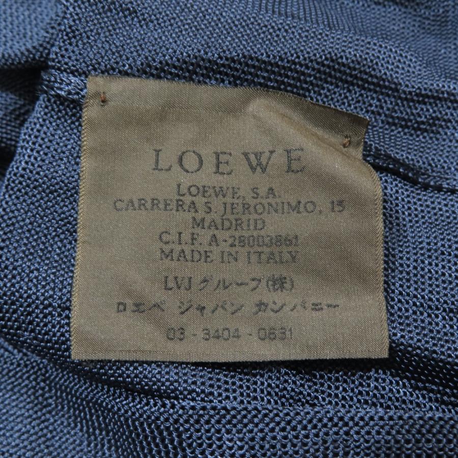 未使用 LOEWE ロエベ レーヨンニット ノースリーブ カットソー キャミソール ビスチェ リボン シースルー アーカイブ M ブルー レディース 古着 中古 | LOEWE | 04