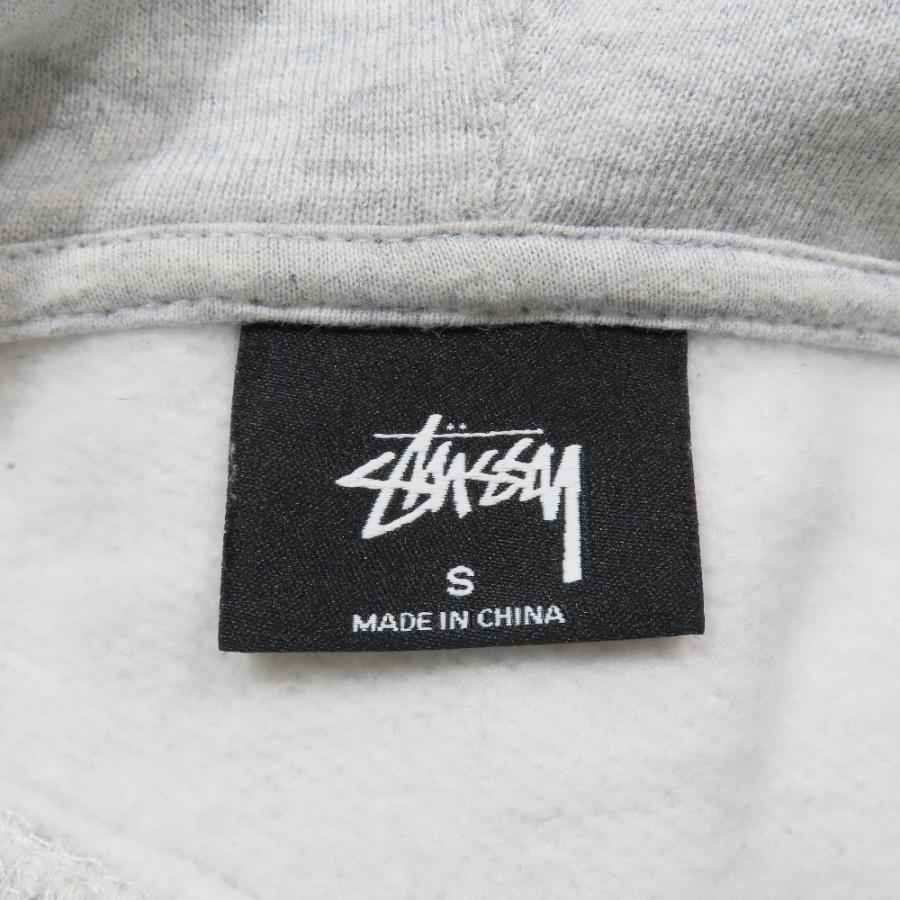 良品 STUSSY ステューシー COLLEGIATE FLORAL HOODIE スウェット パーカー プルオーバー 長袖 裏起毛 カットソー S グレー メンズ 古着 中古 | STUSSY | 06