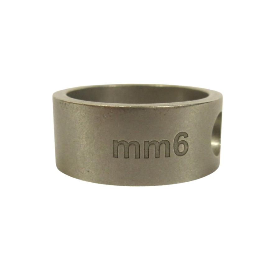 美品 MM6 エムエムシックス Maison Margiela メゾンマルジェラ 5mm カットアウト ワイド リング 指輪 アクセサリー 20.5号 シルバー メンズ 古着 中古 USED MM6 美品 エムエムシックス Maison Margiela メゾンマルジェラ 5mm