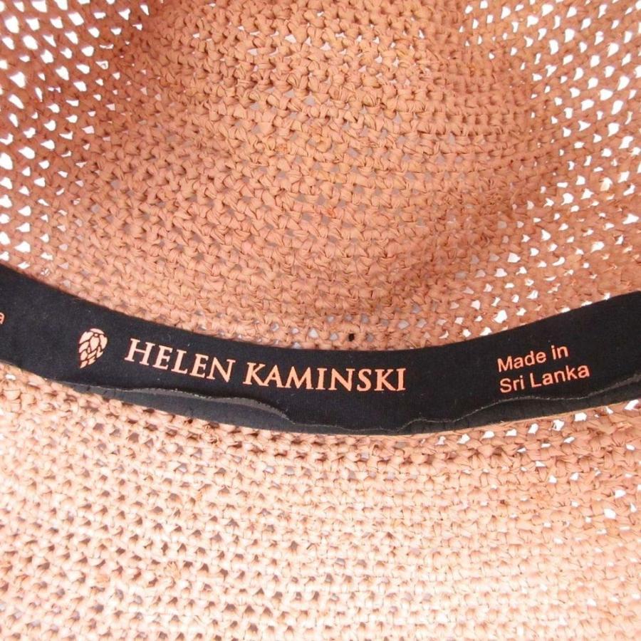 良品 HELEN KAMINSKI ヘレンカミンスキー PROVENCE10 プロヴァンス クラウンハット ラフィア 麦わら帽子 ストローハット ベージュ レディース 古着 中古 | Helen Kaminski | 08